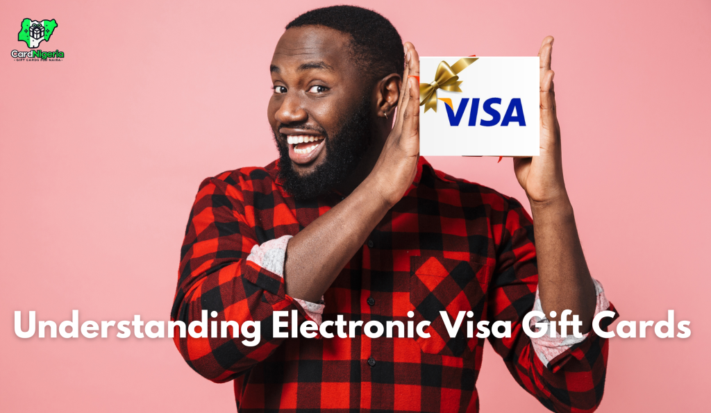 the image of a man hold a vise gift card